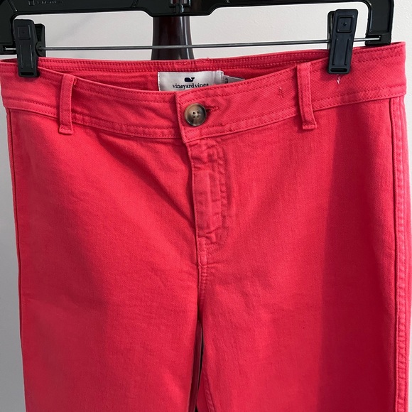 Vineyard Vines Mariner Wide Leg Cropped Trouser-Style Jean size 25 Red - Picture 5 of 12